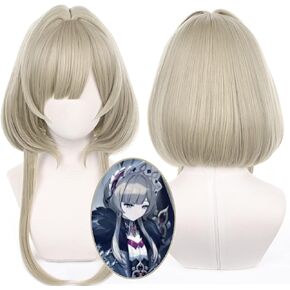 Wanderer Cosplay Wig Genshin Impact Anime Scaramouche Dark Purple Short Hair with Free Wig Cap for Comic Con, Cosplay show, Halloween