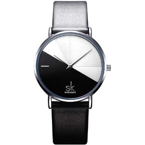 SHENGKE Simplicity Creative Women Watch Genuine Leather Elegant Women Watches Ladies Business Wristwatch in Saudi Arabia