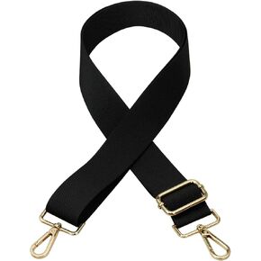ZANQANO Purse Straps Replacement Crossbody Bag Solid Thick Grosgrain Ribbon (Black,Gun Hardware) in Kuwait