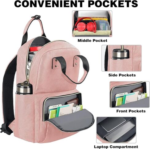 حقيبة ظهر للكمبيوتر المحمول للنساء، حقيبة ظهر للكمبيوتر للنساء، حقيبة ظهر خفيفة الوزن للسفر، حقيبة عمل نسائية أنيقة، حقيبة ظهر جامعية كاجوال مقاس 15.6 بوصة، حقيبة ظهر كمبيوتر مضادة للماء للسيدات والممرضات، أسود in Kuwait