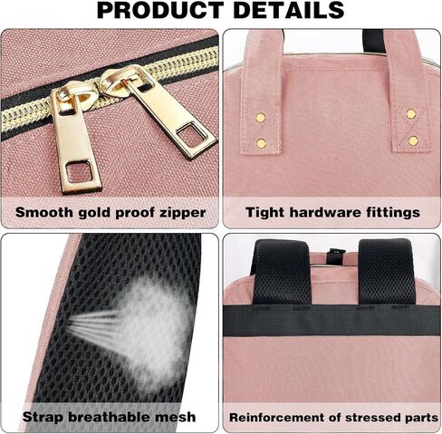 حقيبة ظهر للكمبيوتر المحمول للنساء، حقيبة ظهر للكمبيوتر للنساء، حقيبة ظهر خفيفة الوزن للسفر، حقيبة عمل نسائية أنيقة، حقيبة ظهر جامعية كاجوال مقاس 15.6 بوصة، حقيبة ظهر كمبيوتر مضادة للماء للسيدات والممرضات، أسود in Kuwait