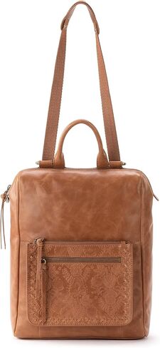 The Sak Loyola Convertible Backpack in Leather, Adjustable Convertible Strap, Mahogany Tile Emboss in Kuwait