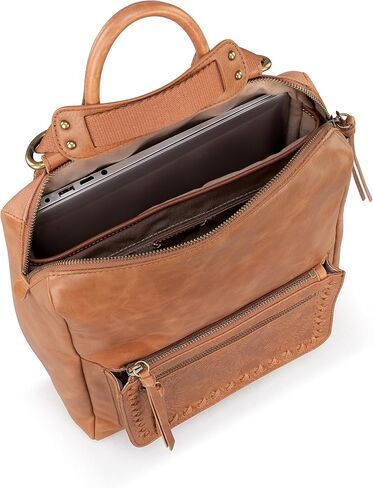 The Sak Loyola Convertible Backpack in Leather, Adjustable Convertible Strap, Mahogany Tile Emboss in Kuwait