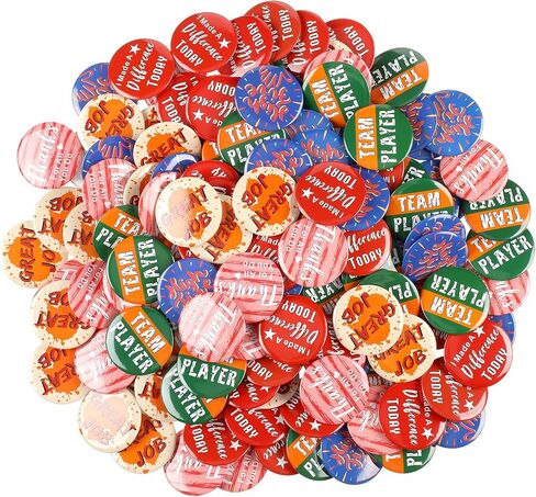 WILLBOND Recognition Button Pins Mini Positive Inspirational Kids Reward Button Pins Employees Appreciation Gift Pins Buttons for Clothes Bags Hats or Party Supplies in Kuwait