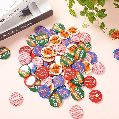 WILLBOND Recognition Button Pins Mini Positive Inspirational Kids Reward Button Pins Employees Appreciation Gift Pins Buttons for Clothes Bags Hats or Party Supplies in Kuwait