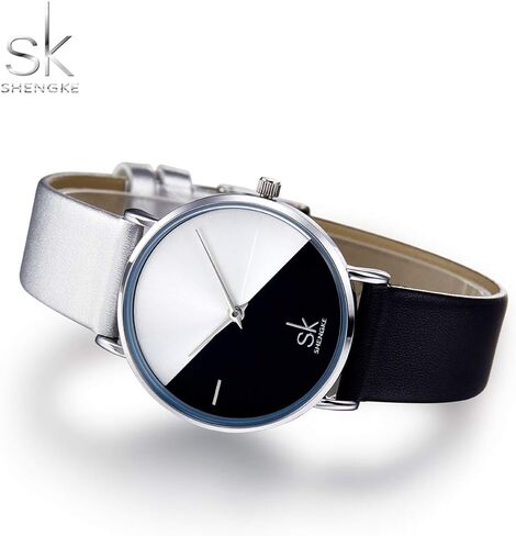 SHENGKE Simplicity Creative Women Watch جلد طبيعي أنيق ساعات نسائية سيدات الأعمال ساعة اليد in Saudi Arabia