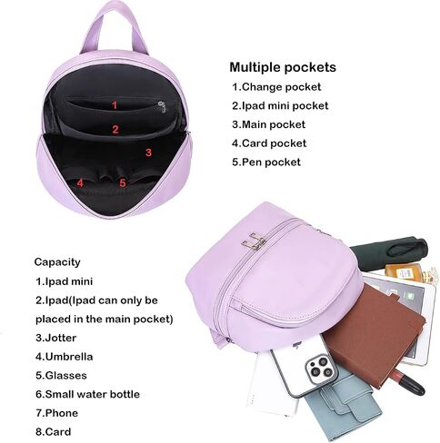 حقيبة ظهر جلدية صغيرة من YiXiamo Cute Purse Fashion للنساء in Kuwait
