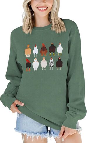 سم C & M WODRO الدجاج البلوز المرأة الشكر Crewneck قميص مضحك تركيا الجرافيك البلوز القمم مزارع هدية الخريف الملابس in Kuwait
