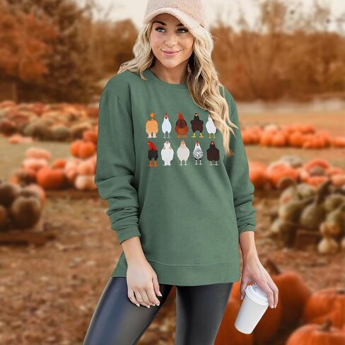 سم C & M WODRO الدجاج البلوز المرأة الشكر Crewneck قميص مضحك تركيا الجرافيك البلوز القمم مزارع هدية الخريف الملابس in Kuwait