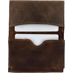 Hide & Drink, Leather Vintage Business Card Holder, Cash Organizer, Wallet, Pocket Accessories, Handmade Includes 101 Year Warranty (Single Malt Mahogany) in Kuwait