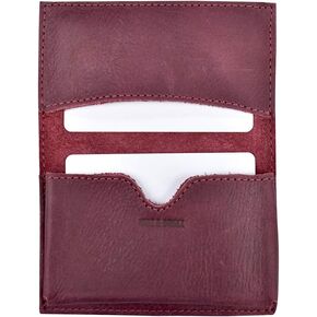 Hide & Drink, Leather Vintage Business Card Holder, Cash Organizer, Wallet, Pocket Accessories, Handmade Includes 101 Year Warranty (Single Malt Mahogany)