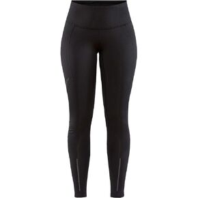 Craft Sportswear Women's ADV Essence Warm Tights, Cold Weather Running Leggings with Key Pocket