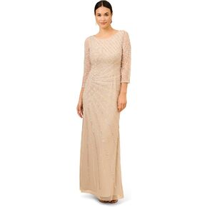 Adrianna Papell Women's Beaded Long Gown