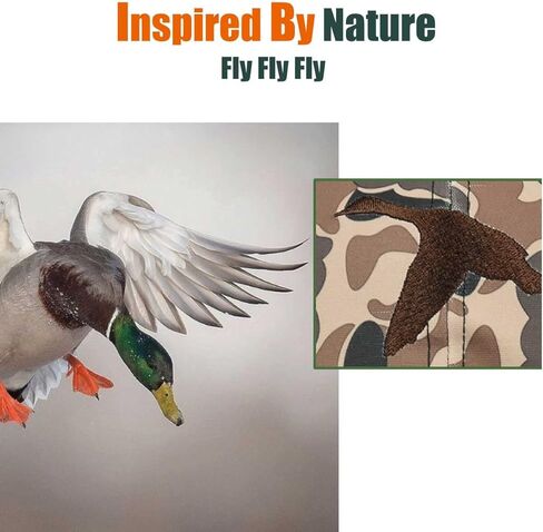 قبعة صيد الطيور المائية من EDTREK مع رقعة العلم الأمريكي - قبعة صيد البط المموهة مع تطريز البط in Kuwait