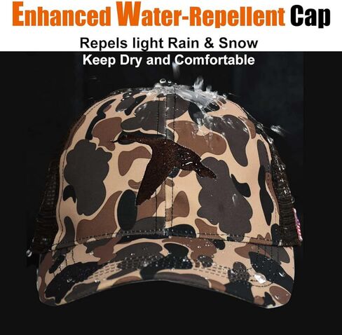 قبعة صيد الطيور المائية من EDTREK مع رقعة العلم الأمريكي - قبعة صيد البط المموهة مع تطريز البط in Kuwait