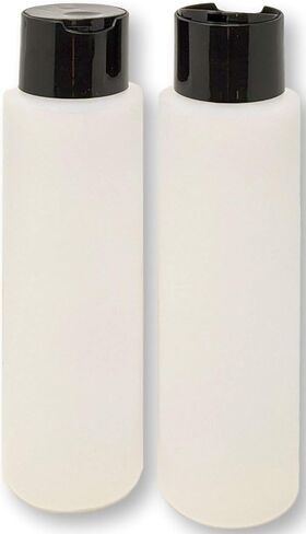 عبوتان من زجاجات الضغط HDPE القابلة لإعادة الملء بوزن 16 أونصة مع أغطية موزع "اقف على الغطاء" - رائعة لللوشن والشامبو والبلسم وزيوت التدليك من Earth's Essentials (غطاء أبيض) in Kuwait