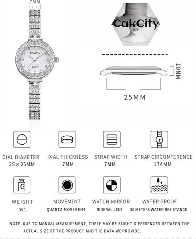 ساعات CakCity للسيدات مع ساعة معصم صغيرة رفيعة للنساء وساعات يد أنيقة للنساء وساعة كلاسيكية صغيرة وساعات وجه صغيرة للنساء هدايا لها in Kuwait