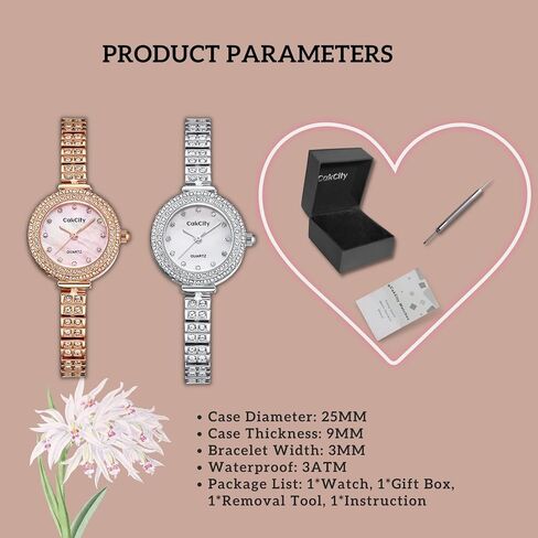 ساعات CakCity للسيدات مع ساعة معصم صغيرة رفيعة للنساء وساعات يد أنيقة للنساء وساعة كلاسيكية صغيرة وساعات وجه صغيرة للنساء هدايا لها in Kuwait