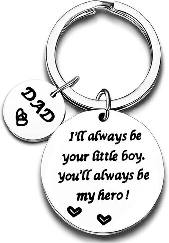 Nimteve Dad Gifts From Son Daughter Dad Keychain Father Keyring Key Tags For Daddy Papa Men Jewelry For Father's Day Birthday (Hero Dad Keychain From Little Girl) in Saudi Arabia