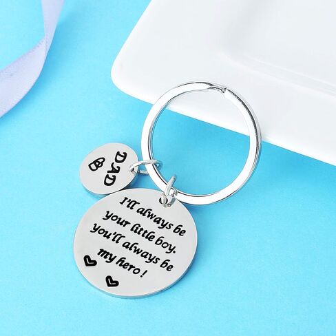 Nimteve Dad Gifts From Son Daughter Dad Keychain Father Keyring Key Tags For Daddy Papa Men Jewelry For Father's Day Birthday (Hero Dad Keychain From Little Girl) in Saudi Arabia
