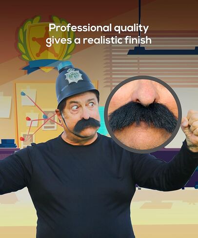 City Costume Wigs Walrus Style Fake Mustache - Self Adhesive Mustache - Available In 6 Natural Colors in Kuwait