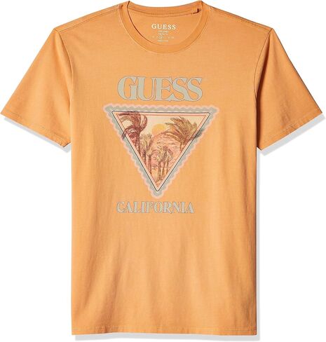 تي شيرت GUESS رجالي بأكمام قصيرة بتصميم مثلث صحراوي in Saudi Arabia