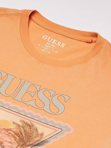 تي شيرت GUESS رجالي بأكمام قصيرة بتصميم مثلث صحراوي in Saudi Arabia
