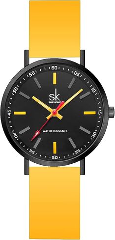 SHENGKE SK Very Thin Fashion Scourer Watch for Healthcare Professionals, Nurses, Doctors, Students with Easy to Read Dial, Coloured Silicone Band in Kuwait