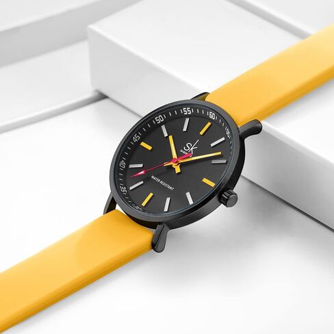 SHENGKE SK Very Thin Fashion Scourer Watch for Healthcare Professionals, Nurses, Doctors, Students with Easy to Read Dial, Coloured Silicone Band in Kuwait