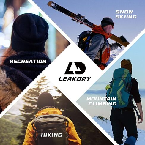 قبعة صغيرة مقاومة للماء من LEAKDRY، قبعات صغيرة مقاومة للرياح قابلة للتنفس للرجال قبعة شتوية محبوكة مترهلة وسميكة وناعمة ودافئة in Kuwait