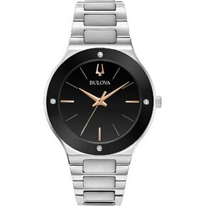 Bulova Men's Modern Millenia 3-Hand Quartz Watch, Edge-to-Edge Crystal with Diamonds in Saudi Arabia