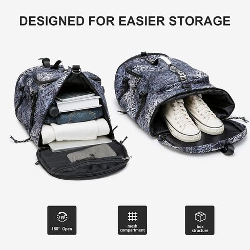 Gym Duffle Bag Waterproof black Laptop Backpack Suitable for Hiking, Fishing, Travel 40L Large Capacity Trendy Cool Lightweight Backpack for Men and Women in Kuwait