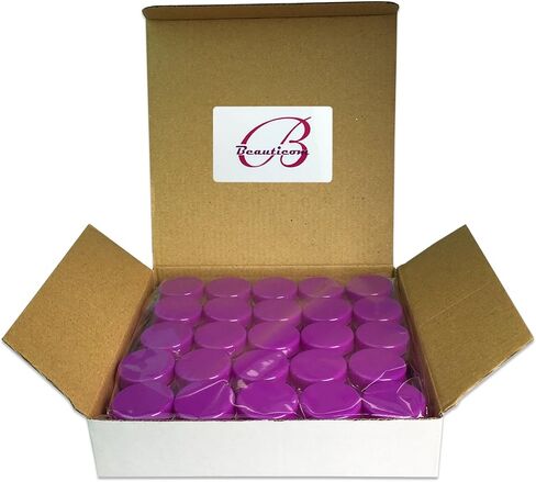 Beauticom 3g/3ml (0.1 Fl Oz) Round Clear Plastic Jars with Round Top Lids for Creams, Lotions, Powders, Glitters, and more. (Color: Clear Lid, Quantity: 50 Pieces) in Kuwait