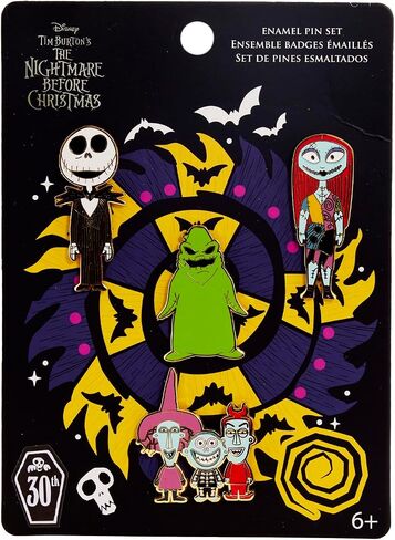 Loungefly Disney The Nightmare Before Christmas الذكرى السنوية الثلاثين - حقيبة ظهر صغيرة Oogie Boogie Glow in The Dark، حصريًا لأمازون in Saudi Arabia