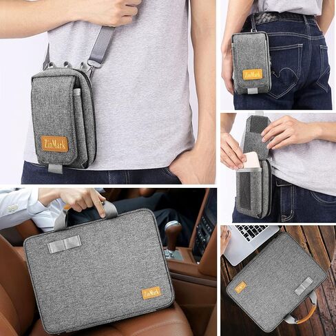 Laptop Case 15.6 Inch Briefcase Military-Grade Protection with Detachable Belt Bag, Compatible All Model of 15-16 Inch MacBook Pro and Most Popular 15.6 Inch Notebooks Chromebooks (Black) in Kuwait