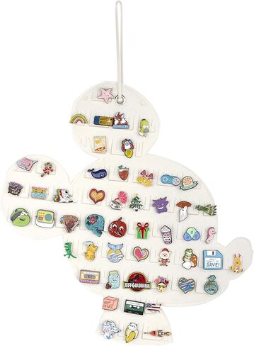 Hanging Brooch Pin Organizer Enamel Pin Display Cute Cartoon Shape Brooch Pin Display Storage Holder for Brooch Pin(Without Accessories) (beige+green) in Kuwait