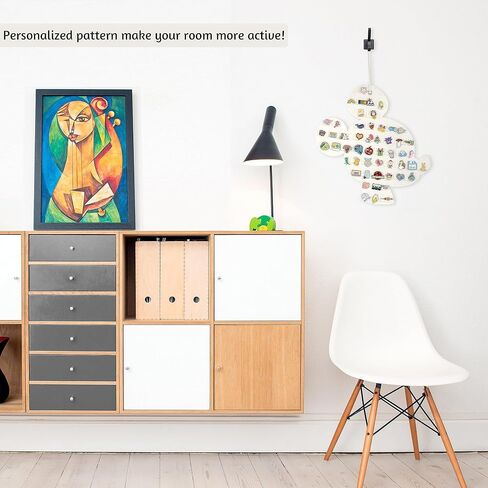 Hanging Brooch Pin Organizer Enamel Pin Display Cute Cartoon Shape Brooch Pin Display Storage Holder for Brooch Pin(Without Accessories) (beige+green) in Kuwait