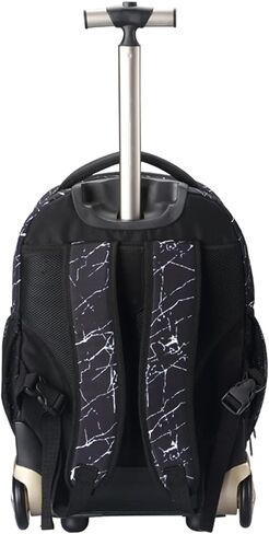 UNIKER Rolling Backpacks Football Pattern,Trolley School Bag with Pencil Case,Trip Luggage,Wheeled Suitcase with Two Wheels,Rolling Backpack Set in Kuwait