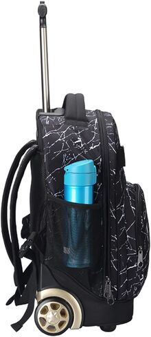 UNIKER Rolling Backpacks Football Pattern,Trolley School Bag with Pencil Case,Trip Luggage,Wheeled Suitcase with Two Wheels,Rolling Backpack Set in Kuwait