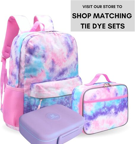 Fenrici Tie Dye Backpack for Boys, Kid's Backpack for Boys, Girls, School Bookbag with Padded Laptop Compartment, Blue, Tie Dye, 17 Inch in Kuwait
