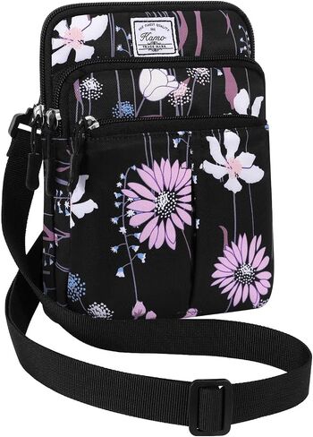 KAMO Multifunction Phone Bag One Shoulder Phone Waist Bag Diagonal Cross Bag Smart Phone Case Outdoor Bag Triple Zip Hipster Crossbody Purse for Women & Men in Kuwait