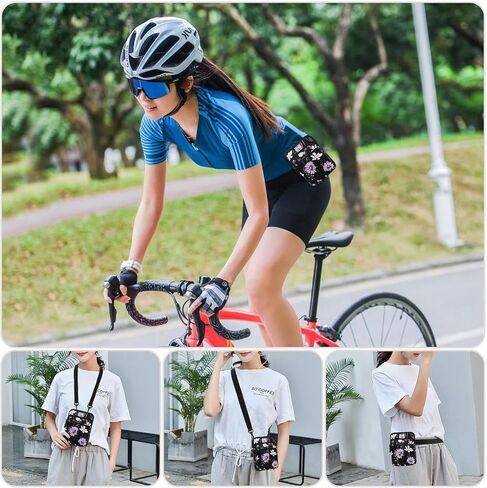 KAMO Multifunction Phone Bag One Shoulder Phone Waist Bag Diagonal Cross Bag Smart Phone Case Outdoor Bag Triple Zip Hipster Crossbody Purse for Women & Men in Kuwait