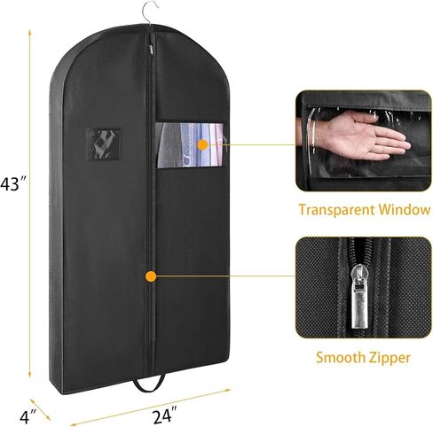 حقائب ملابس مقاس 60 بوصة للسفر، عبوة واحدة من حقيبة الملابس لتعليق الملابس، وحقائب الفساتين للفساتين الطويلة، وحقيبة الملابس المقواة لفساتين الزفاف والمعاطف الشتوية، وحقائب الملابس لتخزين الخزانة in Kuwait