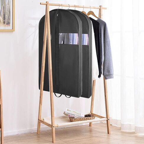 حقائب ملابس مقاس 60 بوصة للسفر، عبوة واحدة من حقيبة الملابس لتعليق الملابس، وحقائب الفساتين للفساتين الطويلة، وحقيبة الملابس المقواة لفساتين الزفاف والمعاطف الشتوية، وحقائب الملابس لتخزين الخزانة in Kuwait