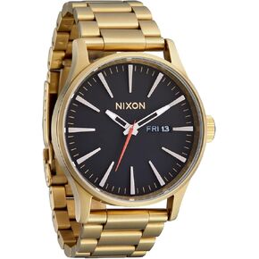 Nixon Sentry SS Stainless Steel Day/Date 42mm WR 100 Meters Mens Watch A356