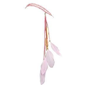 Women Feather Leaf Tassels Braided Hippie Headband Hair Accessories