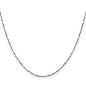10k White Gold Classic Box Chain Necklace Bracelet or Anklet