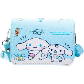 Cartoon Kitty Crossbody Bag Kawaii Cat Phone Purse Dog Coin Pouch Wallet for Girls Kids Women (Blue)