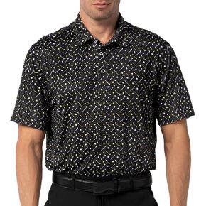 قمصان جولف AOTORR للرجال ذات أداء عادي وممتص للرطوبة وطباعة بأكمام قصيرة قمصان بولو للرجال in Kuwait