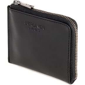 Berliner Bags Premium Leather Coin purse Mark, Mini Wallet with Zipper for Men and Women